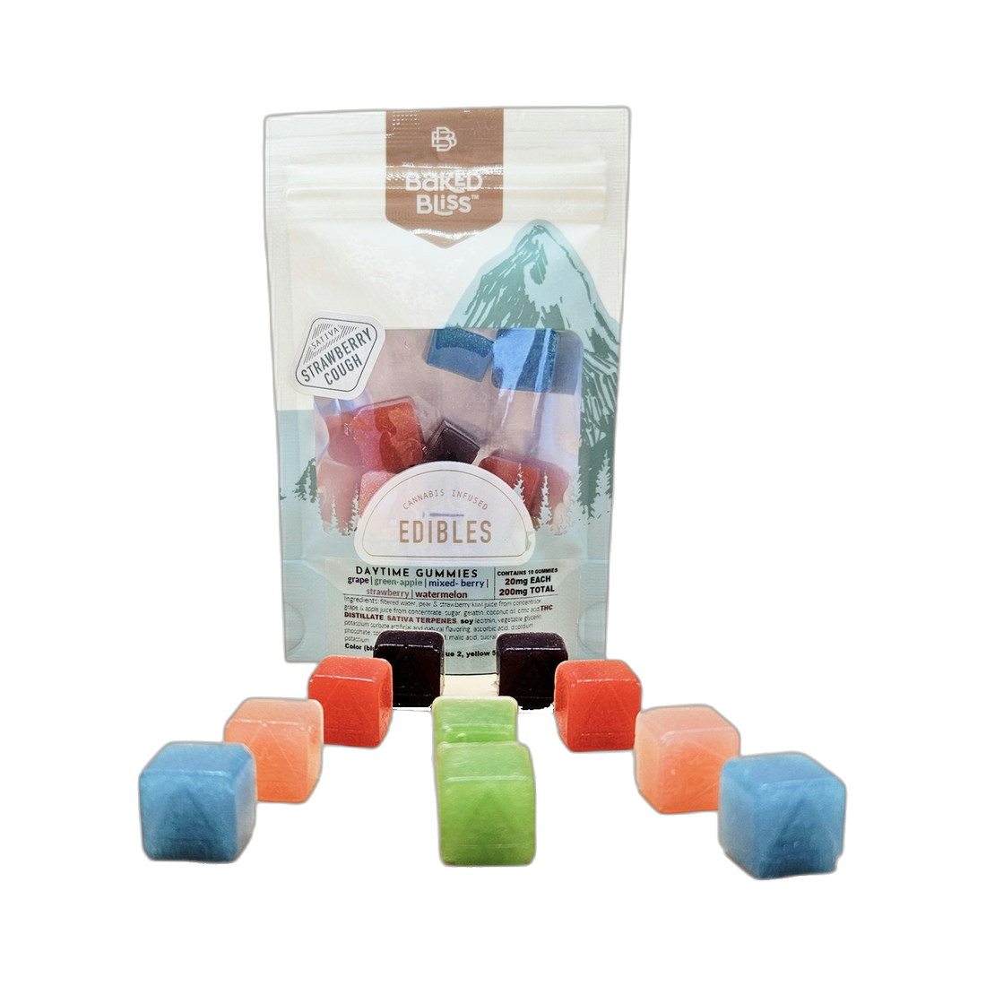 Baked Bliss-20/200mg Day-Time Sativa Gummies