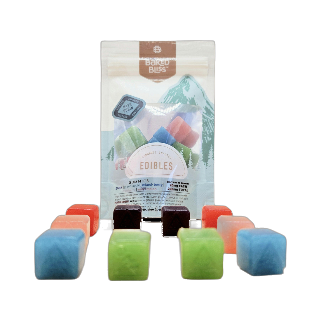 Baked Bliss-20/200mg - Hash Rosin Gummies