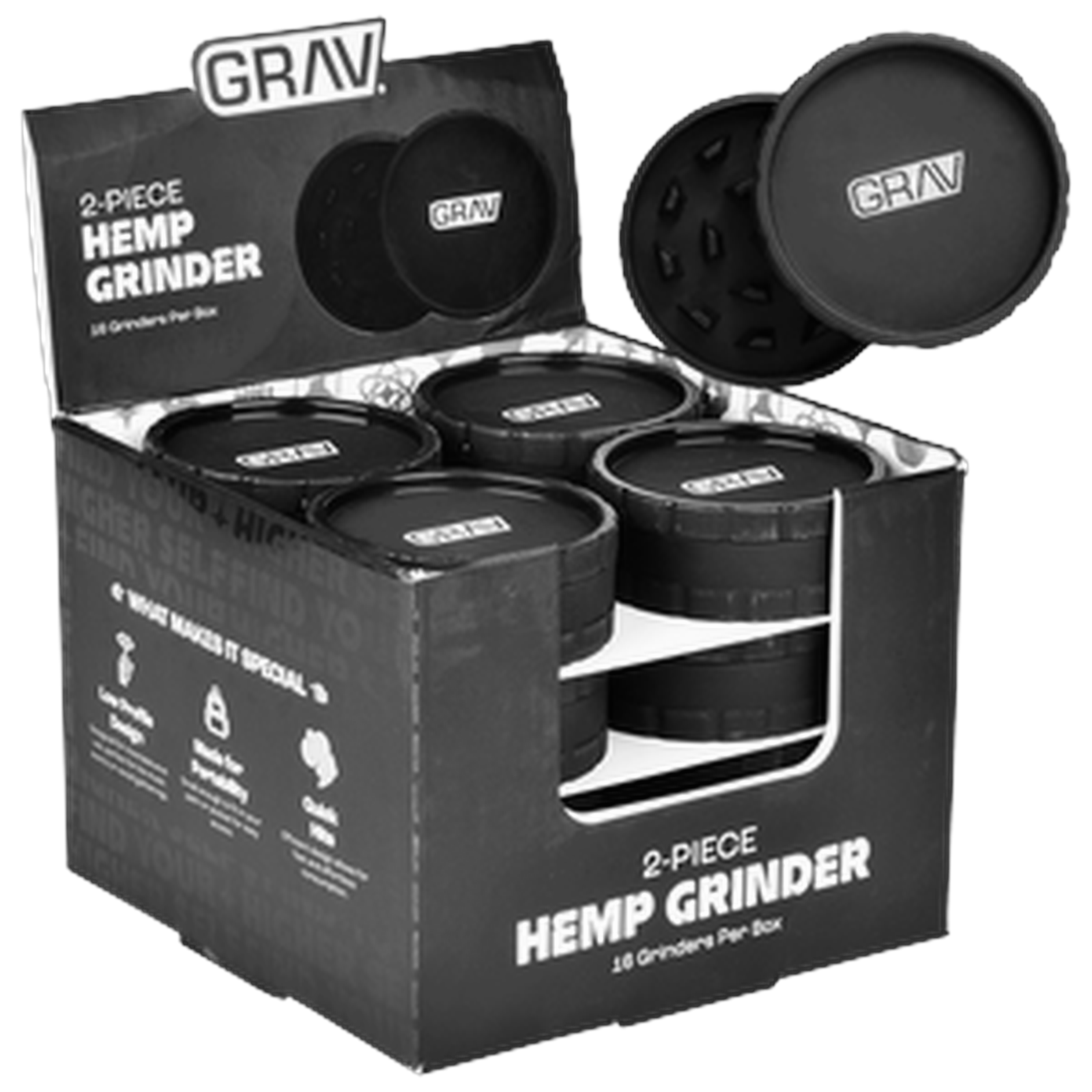 MJ Wholesale- Grav hemp- 2.5" - Grinder