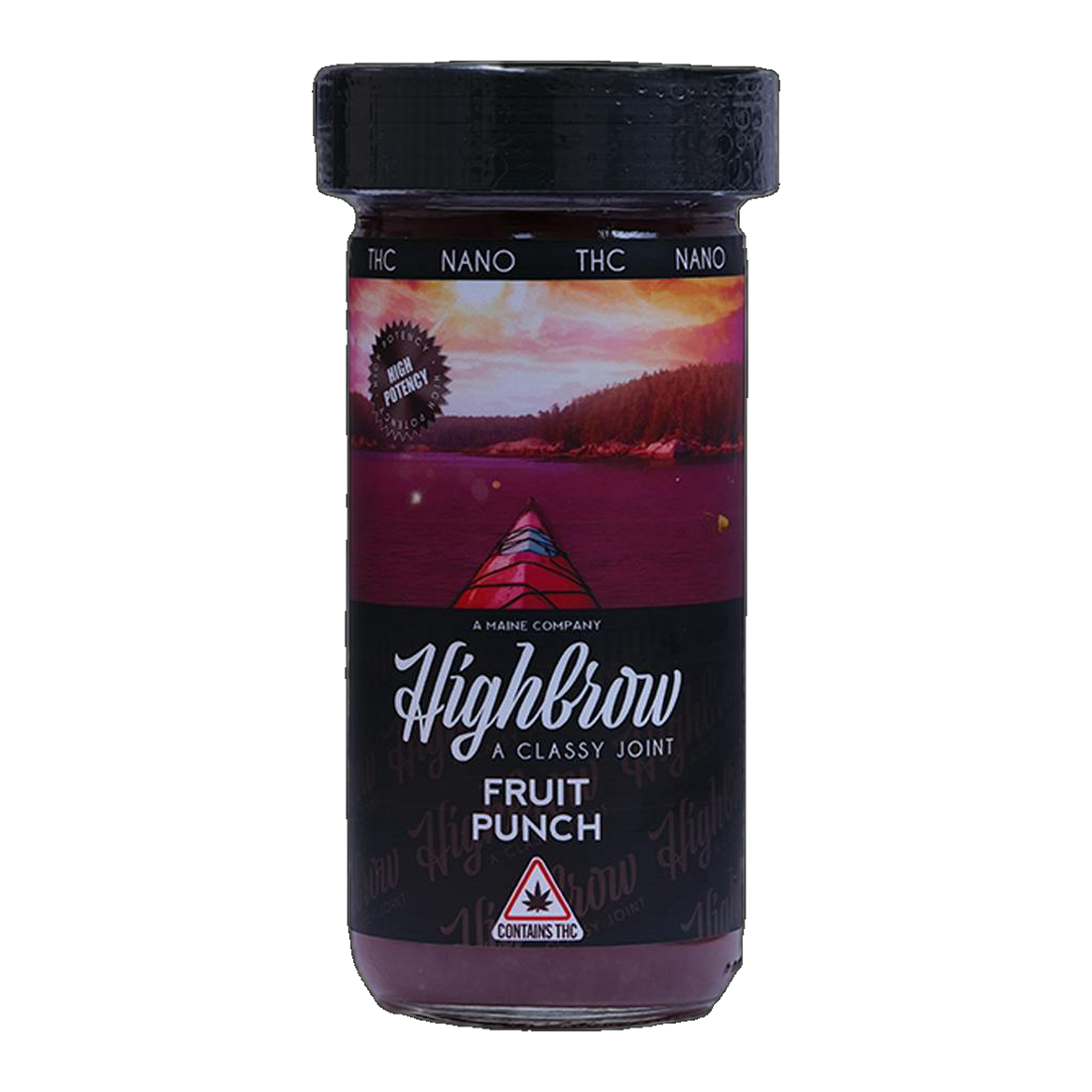 Highbrow / High Dose / Fruit Punch / Nano Infused Hash Rosin / Drink / 8OZ / 200MG